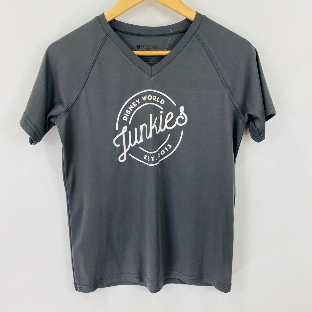 Holloway Women's T-Shirt Size Small Gray "Disney World Junkies Eat. 2013"
